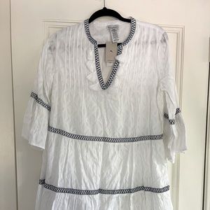 Tommy Bahama white beach dress with tassels. Size Small
